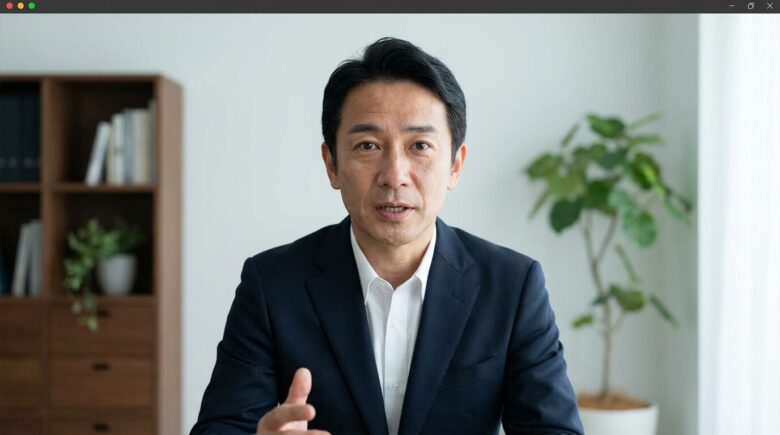 小泉進次郎の政治資金パーティーやオンラインパーティーでの「荒稼ぎ」を象徴するイメージ