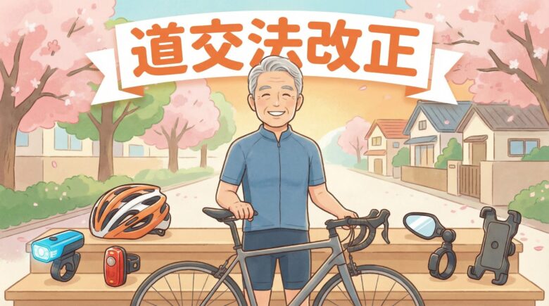 自転車の青切符制度2026年4月施行・必須グッズ5選のイメージ画像