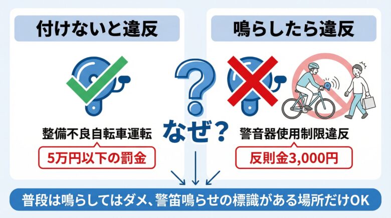 ベルの矛盾した法律の図解